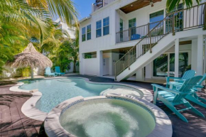 Golf Cart included, private home and only steps to the beach